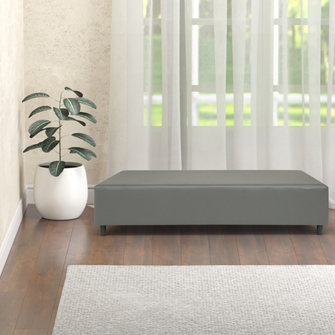 Grey Faux Leather Snicker Bench, Modern Seating Bench For Living Room, Bedroom And Apartment With Solid Wood Frame Grey Wood Foam Vinyl