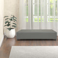 Grey Faux Leather Snicker Bench, Modern Seating Bench For Living Room, Bedroom And Apartment With Solid Wood Frame Grey Wood Foam Vinyl