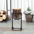 Firewood Kindling Splitter Stand With Hand Guard, Wood Splitter, Carbon Steel Manual Wood Cracker, Log Wedge Cutter, Single Blade, Black, 8.75