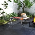 Portable Charcoal Grill, Stainless Steel Folding Outdoor Bbq Grill For Backyard Cooking, Camping, Picnic, Party, Tailgating And Travel With Pan, Grill Rack, Shelves, Hooks Silver Metal