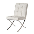 Pavilion Dining Chair Set Of 2 White Foam Leather