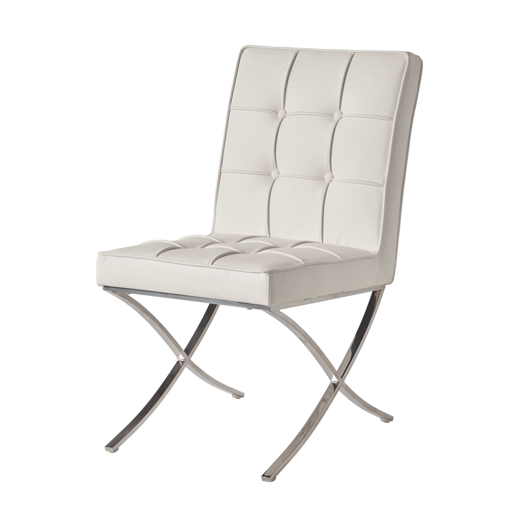 Pavilion Dining Chair Set Of 2 White Foam Leather