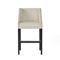 Eaton Barstool Ivory Leather