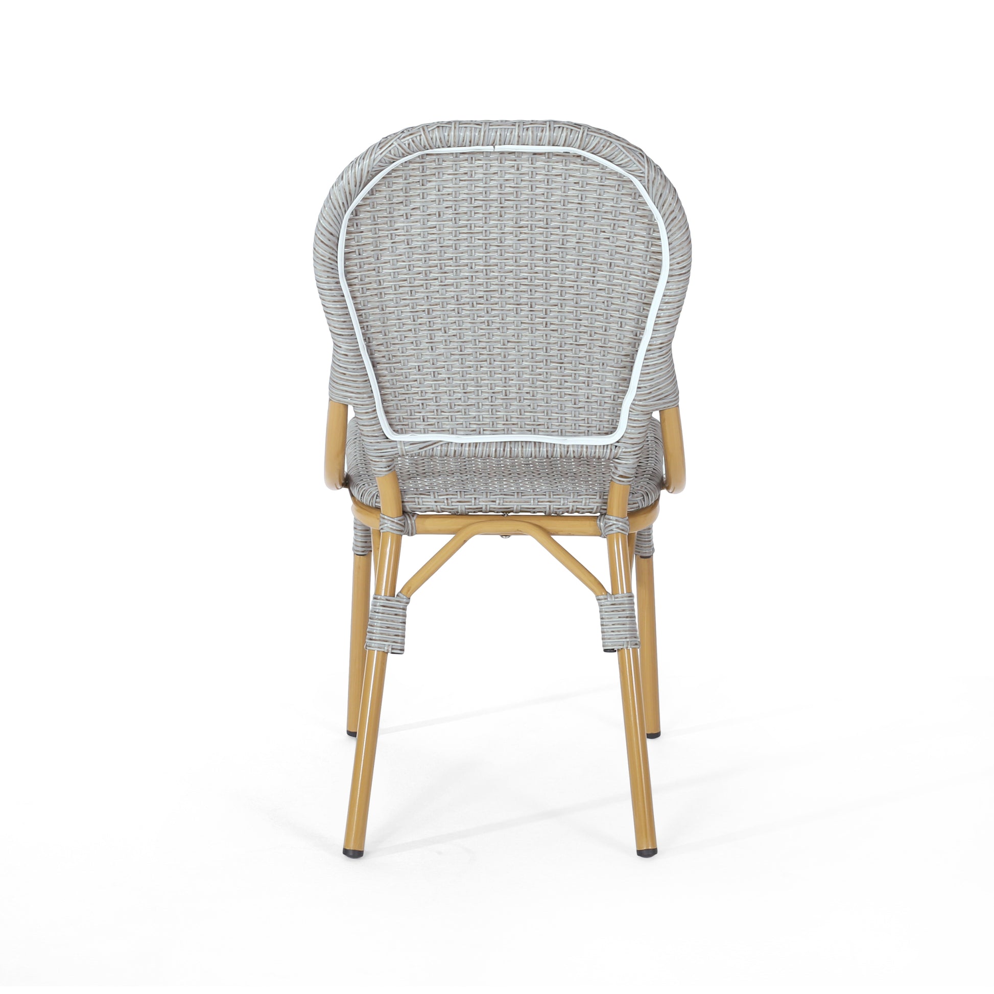 Arthur French Bistro Chair Natural & Light Brown Aluminium