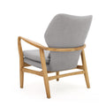 Club Chair, Wood Frame Club Chair, Grey Grey Fabric