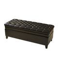 Juliana Storage Ottoman Espresso Leather