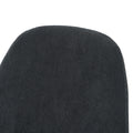 Deep Grey Modern Fabric Chairs With Wood Transfer Metal Leg Set Of 4 Dark Gray Metal