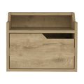 Floating Nightstand Chester, Bedroom, Macadamia Beige Particle Board Engineered Wood