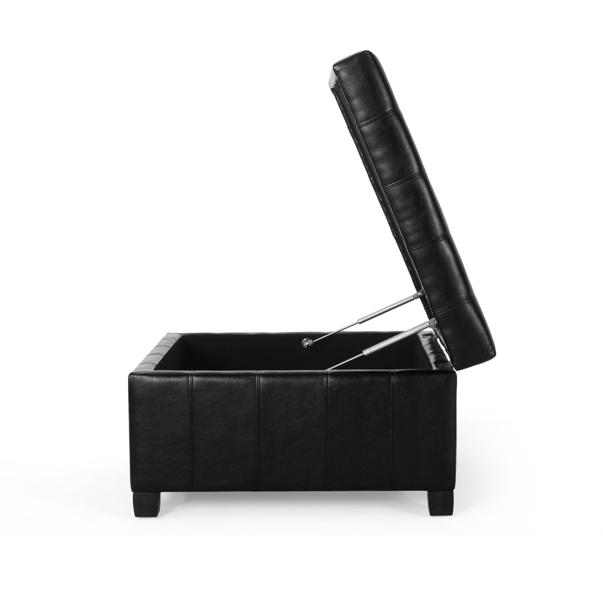 Isabella Ottoman Black Pu