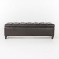 Glouster Storage Ottoman V2 Brown Pu