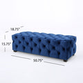 Ottoman Navy Blue Velvet