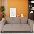 Broadway Sofa For Living Room, Modern 3 Seater Sofas Couches For Bedroom, Office, And Apartment With Solid Wood Frame Toast, Polyester Nylon Brown Wood Foam Polyester