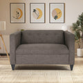 Loveseat Sofa For Living Room, Modern D Cor Beautiful Seat Mini Small Couches For Small Spaces And Bedroom With Solid Wood Frame Marlow Asphalt, Polyester Nylon Dark Gray Wood Foam Polyester