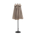 14.8 Ft Double Sided Outdoor Umbrella Rectangular Large With Crank Khaki No Khaki Garden & Outdoor Steel