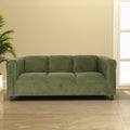 Green Suede Sofa, Modern 3 Seater Sofas Couches For Living Room, Bedroom, Office, And Apartment With Solid Wood Frame Green Wood Foam Suede