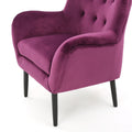 Arm Chair Fuchsia Velvet