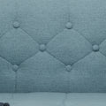 Aidan Mid Century Modern Tufted Fabric Sofa Blue Fabric