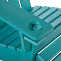 Hdpe All Weather Outdoor Adirondack Chair With Cup Holder, Fire Pit Chair For Backyard, Deck, Lawn, Garden, 330Lbs Capacity, Light Blue Blue Hdpe