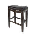 Tiffin Studded Counter Stool Mp2 Set Of 2 Charcoal Rubber Wood