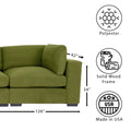 Forest Green Sofa For Living Room, Modern 3 Seater Sofas Couches For Bedroom, Office, And Apartment With Solid Wood Frame Polyester Green Wood Foam Polyester