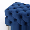 Ottoman Navy Blue Velvet