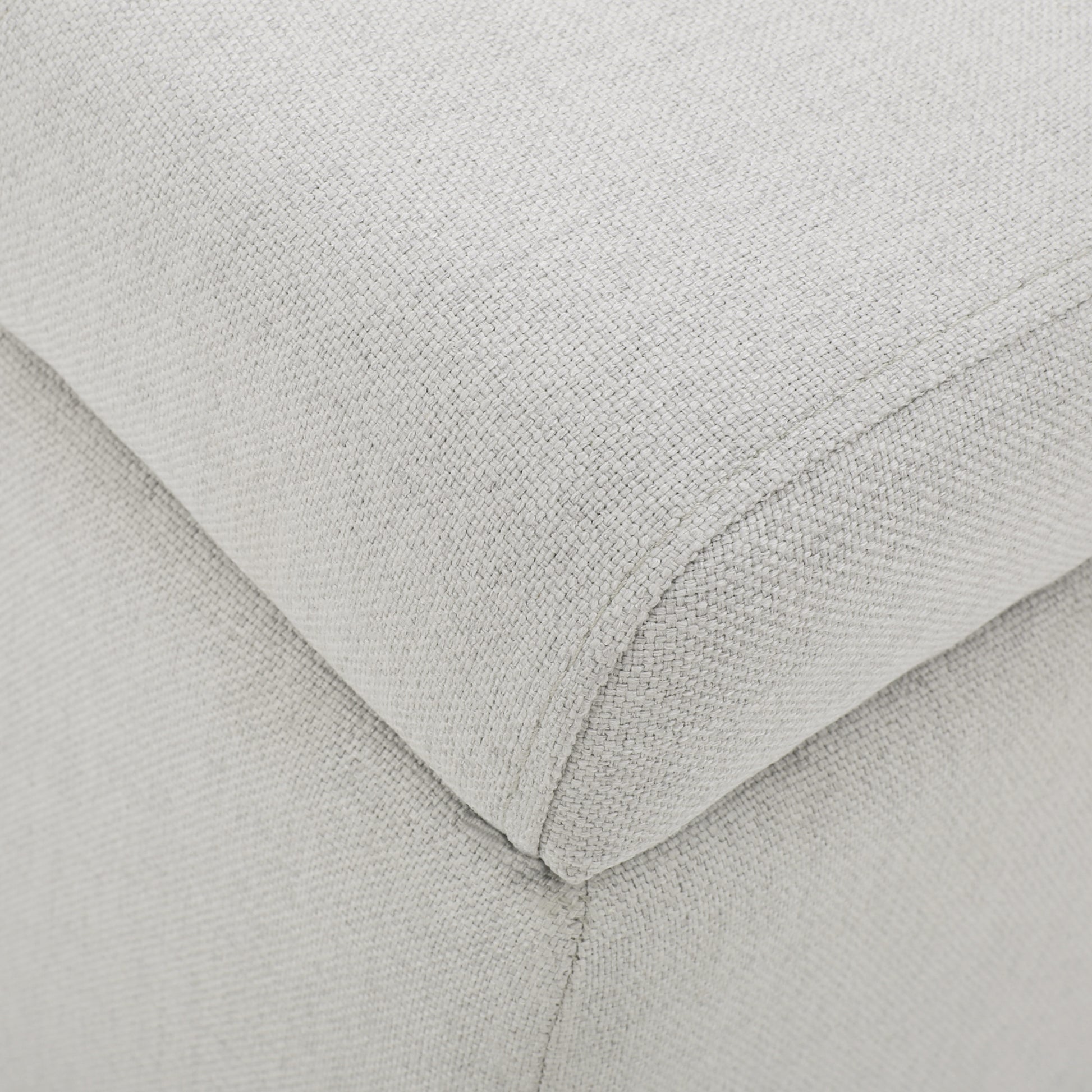 Storage Ottoman Light Grey Fabric