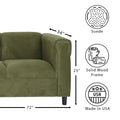 Green Suede Sofa, Modern 3 Seater Sofas Couches For Living Room, Bedroom, Office, And Apartment With Solid Wood Frame Green Wood Foam Suede