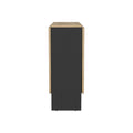 Folding Dining Table Evart, Living Room, Black Macadamia Multicolor Particle Board Engineered Wood