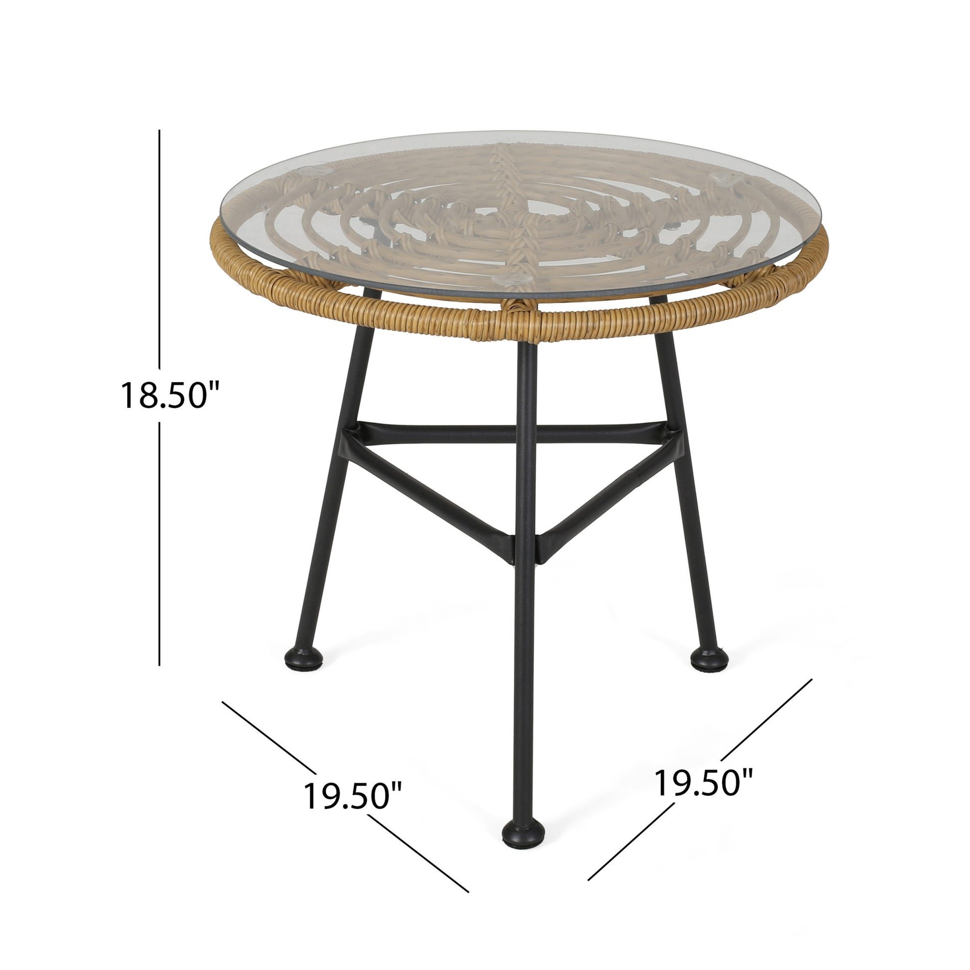 Orlando Side Table Light Brown Rattan