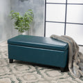 Storage Ottoman Teal Pu