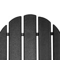 Outsunny Folding Adirondack Chair, Hdpe Fire Pit Chair, Weather Resistant Outdoor Chair For Patio, Garden, Backyard, Lawn, Black Black Polyethylene