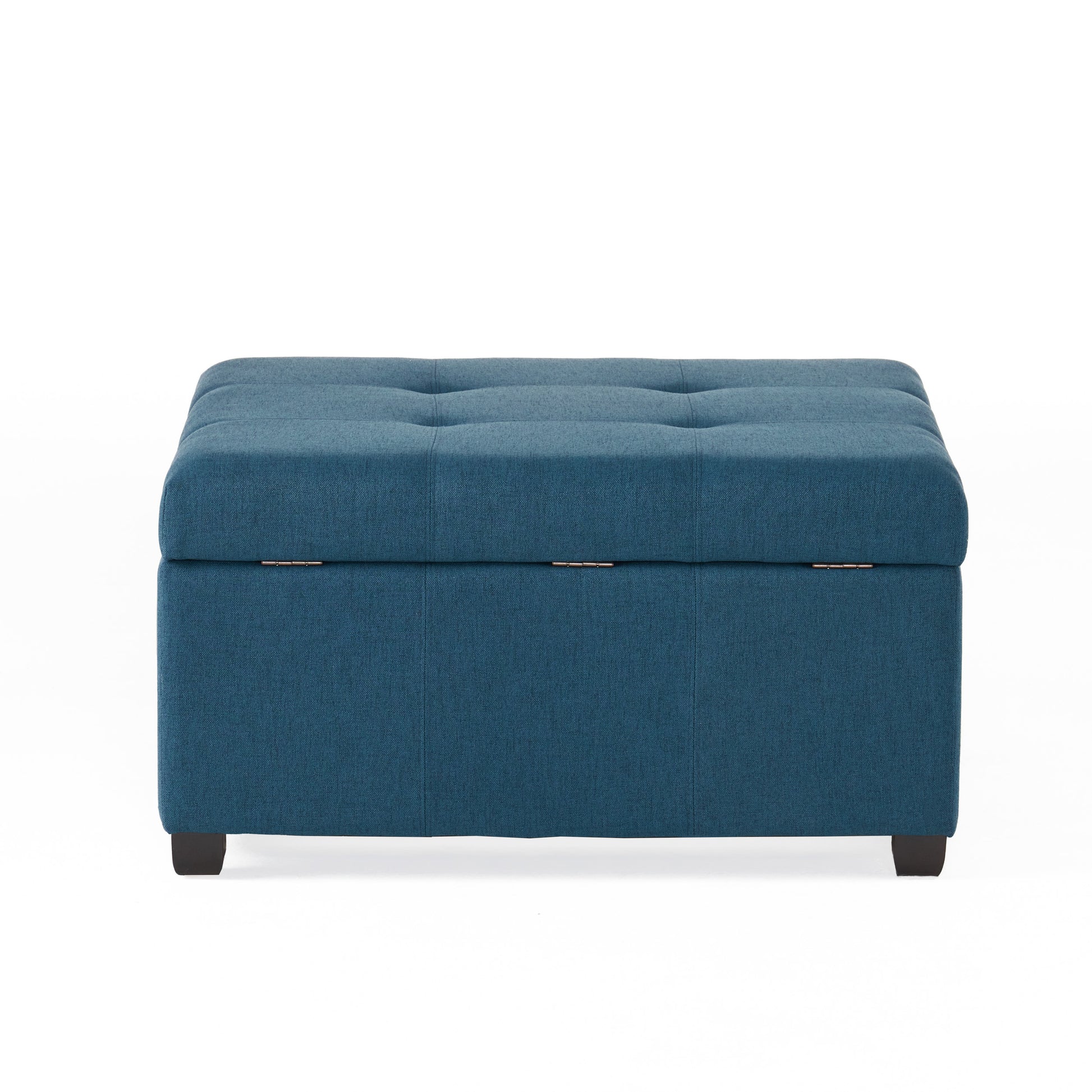 Carlsbad Storage Ottoman Navy Blue Fabric