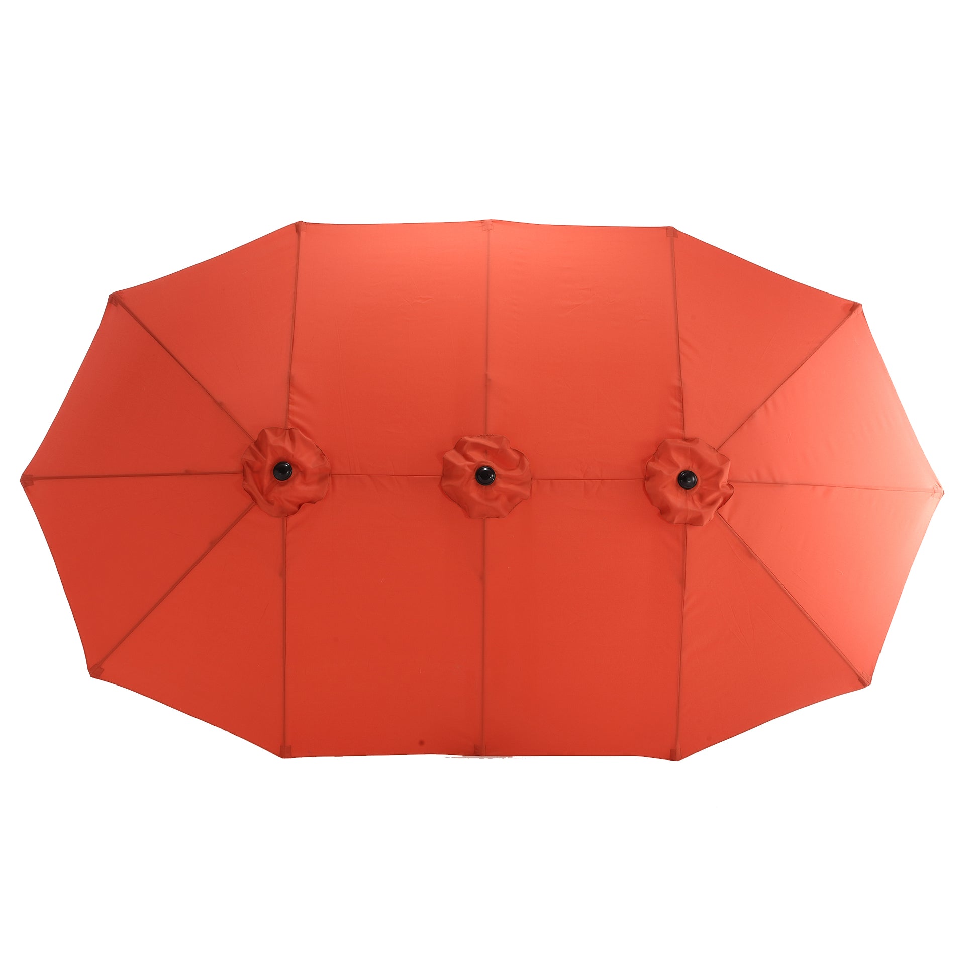 14.8 Ft Double Sided Outdoor Umbrella Rectangular Large With Crank Orange No Orange Garden & Outdoor Steel