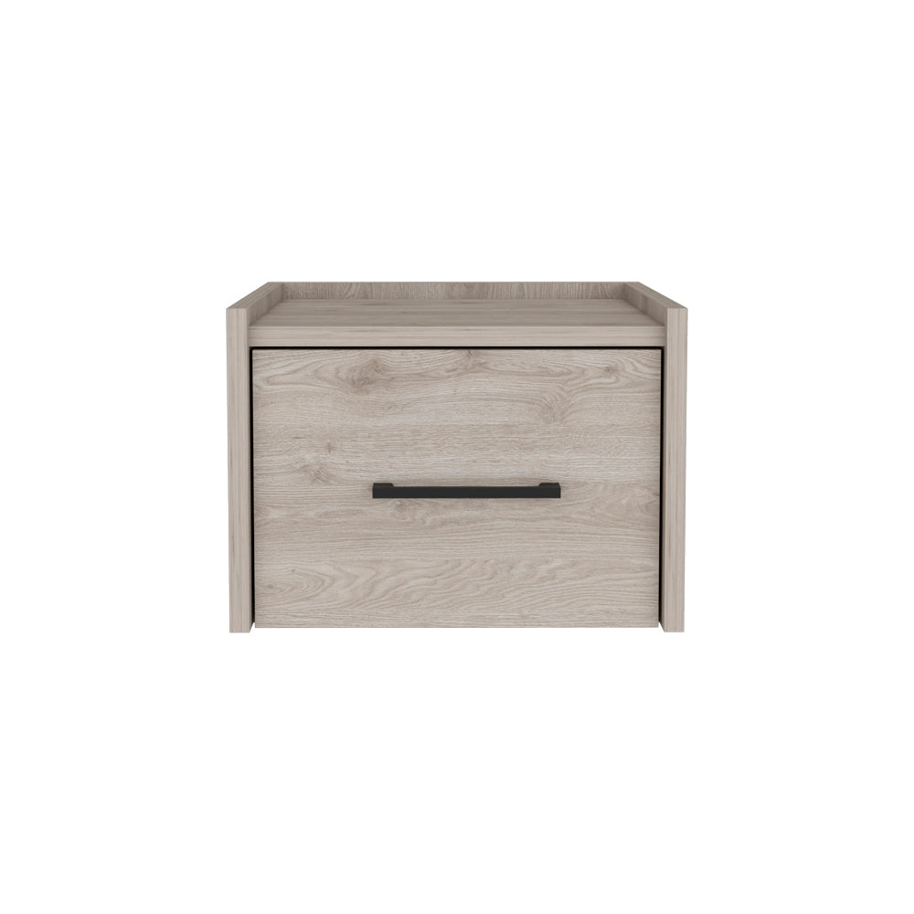 Floating Nightstand Calion, Bedroom, Light Gray Light Gray Particle Board Engineered Wood