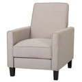 Recliner Push Back Chair For Elegant Home D Cor Beige Beige Polyester