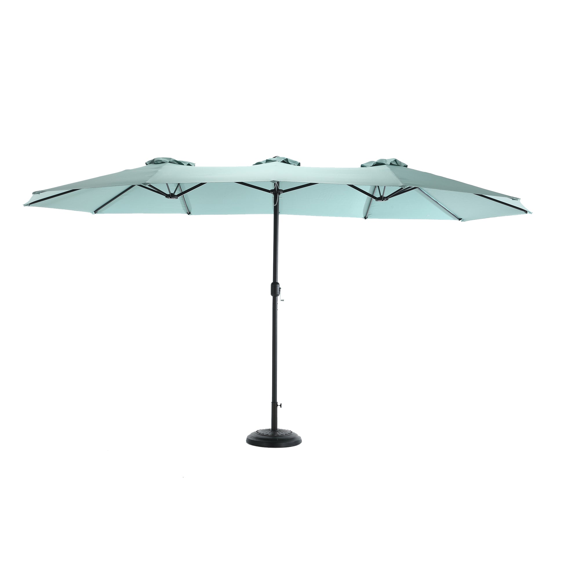 14.8 Ft Double Sided Outdoor Umbrella Rectangular Large With Crank Light Green Light Green Garden & Outdoor Steel