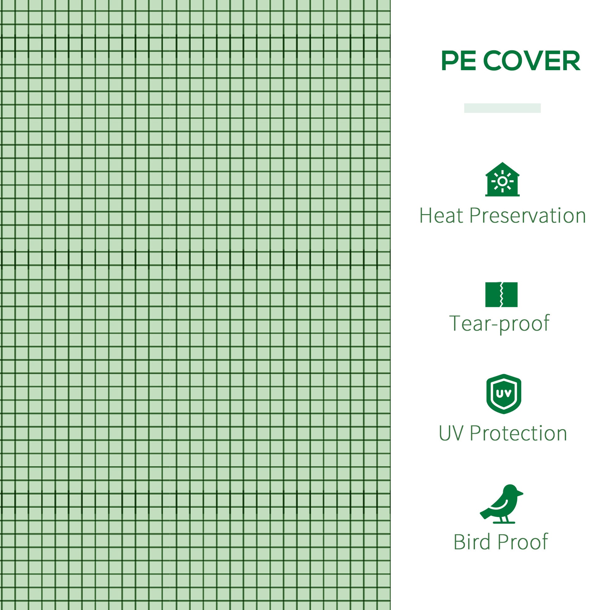 10' X 3' X 2.5' Mini Greenhouse, Portable Tunnel Green House With Roll Up Zippered Doors, Uv Waterproof Cover, Steel Frame, Green Green Polyethylene