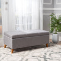 Storage Ottoman Grey Fabric