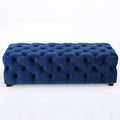 Ottoman Navy Blue Velvet