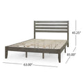 Queen Bed Grey Acacia Wood
