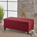 Storage Ottoman Red Fabric