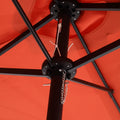 14.8 Ft Double Sided Outdoor Umbrella Rectangular Large With Crank Orange No Orange Garden & Outdoor Steel