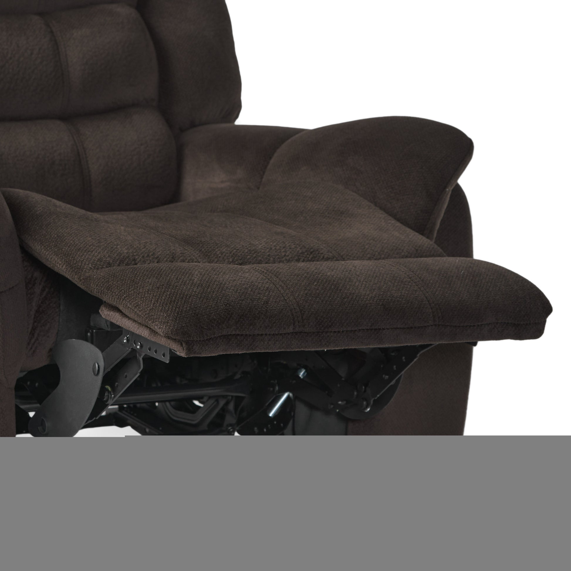 Classic Design, Brown Plush Fabric, Glider Recliner Brown Plush