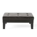 Chatham Ottoman With Drawer Dark Coffee Pu