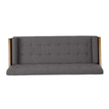 Aidan Mid Century Modern Tufted Fabric Sofa Grey Fabric