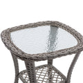 3 Pieces Outdoor Swivel Rocker Patio Chairs, 360 Degree Rocking Patio Conversation Set With Thickened Cushions And Glass Coffee Table For Backyard, Navy Blue Navy Blue Steel