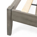 Queen Bed Grey Acacia Wood