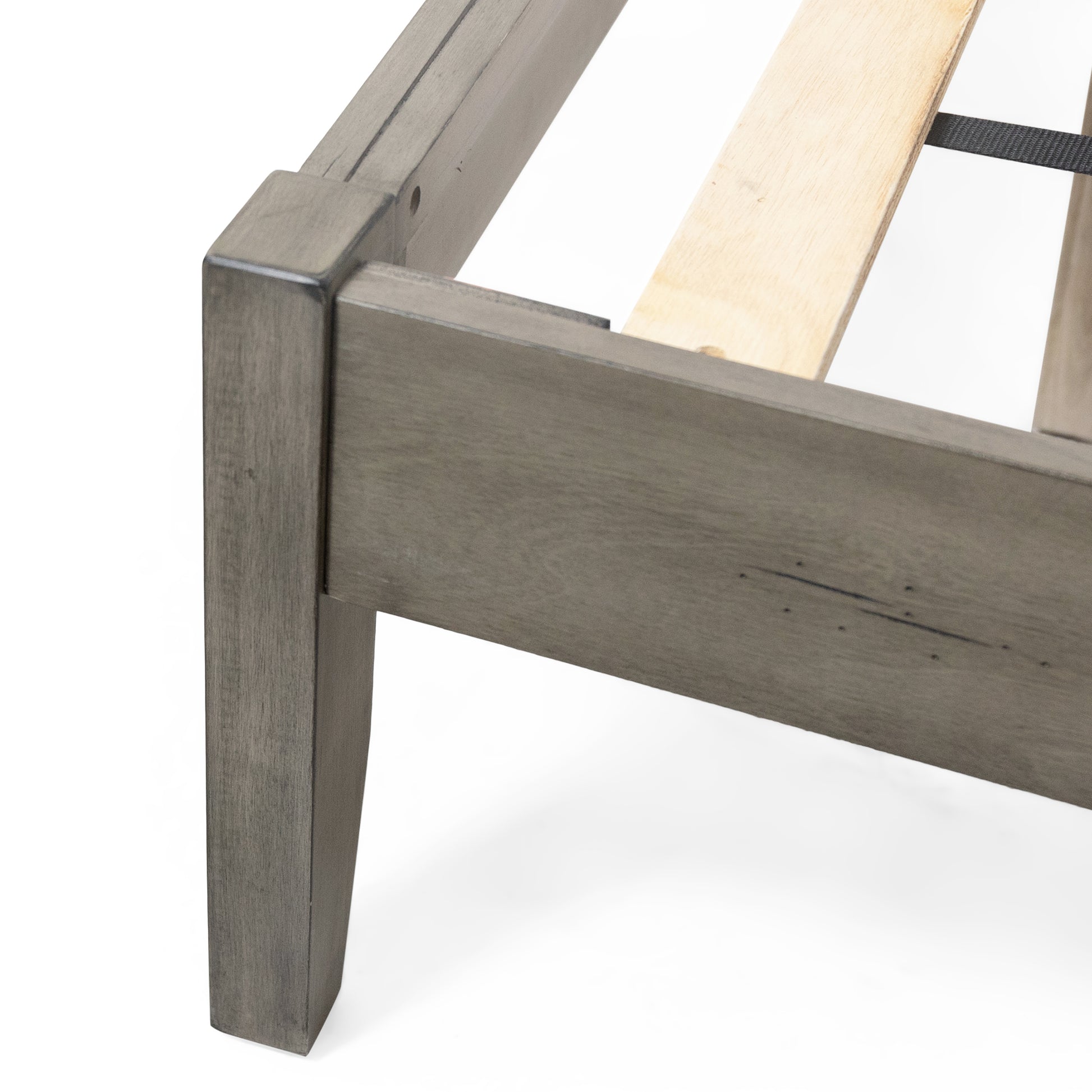 Queen Bed Grey Acacia Wood