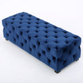 Ottoman Navy Blue Velvet