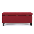 Storage Ottoman Red Fabric